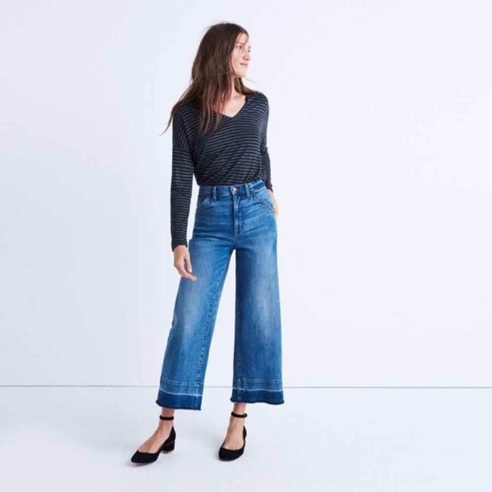 [Madewell] Wide Leg Crop in Drop Hem Edition sz 29